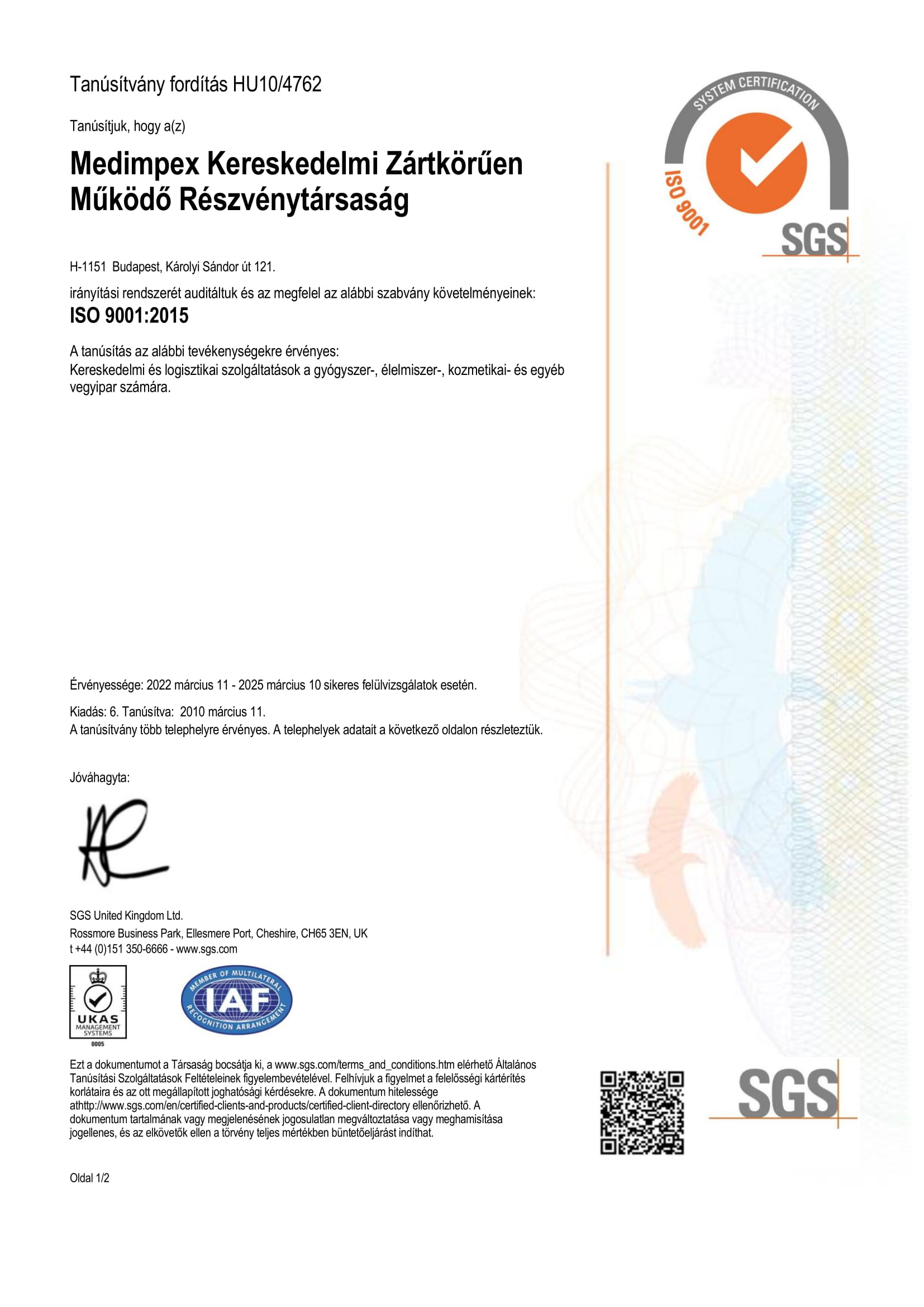 Medimpex Iso9001 Issue6 2022 Hu 1